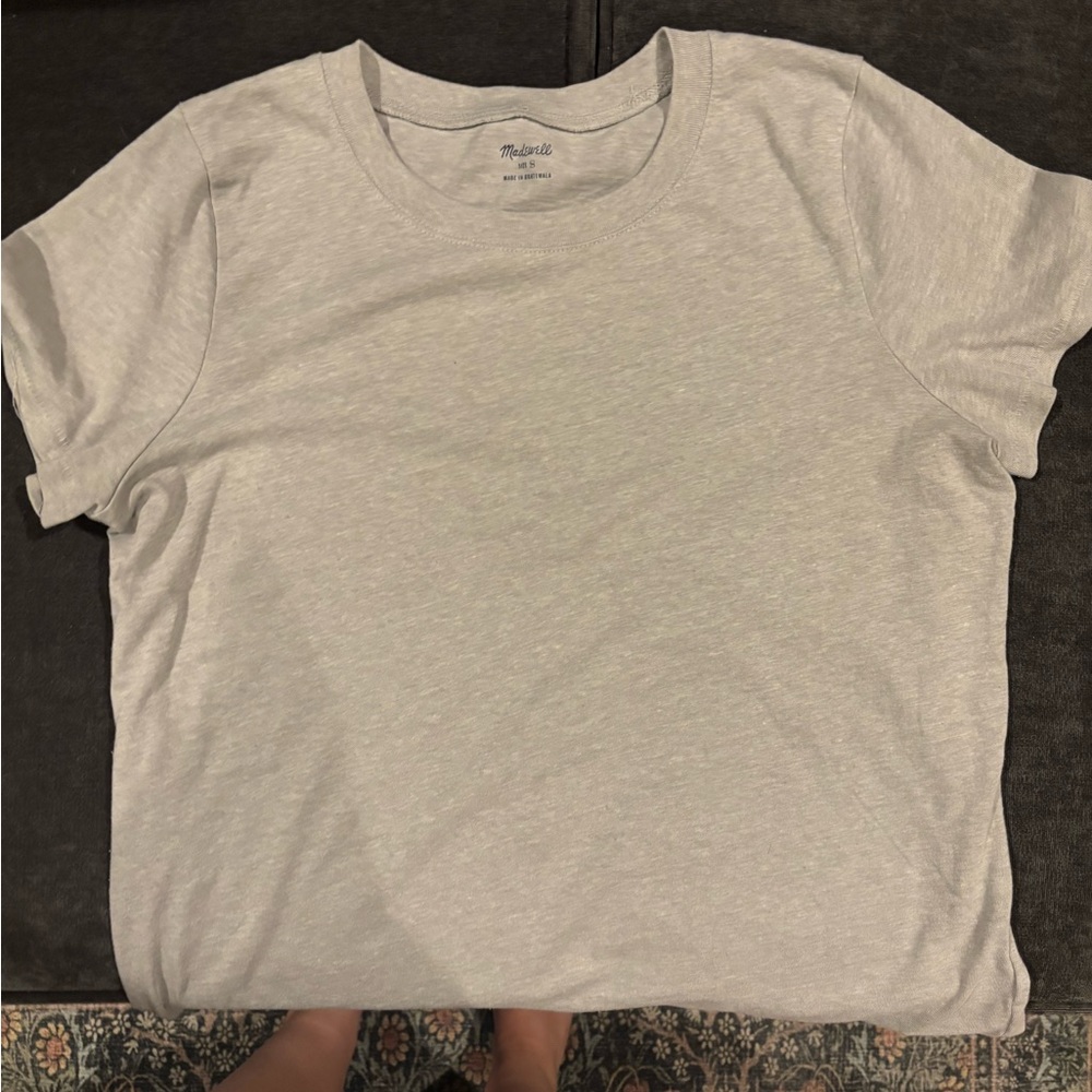 Madewell Light Gray Crew Neck Tee